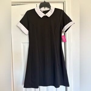 NWT Spirit Halloween Wednesday Addams Peter Pan Collar Dress - Large
